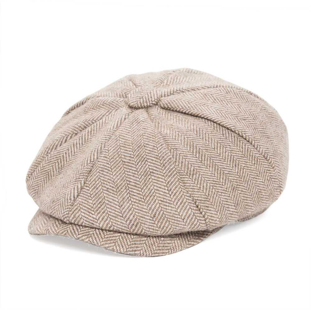 JANGOUL Casquette Baker Boy Petite Taille en Mélange de Laine, Casquettes Newsboy, Chapeau Plat à Chevrons pour Garçons, Filles, Hommes, Femmes, Casquettes de Chauffeur, Casquettes Gatsby, Casquettes Cabbie 001