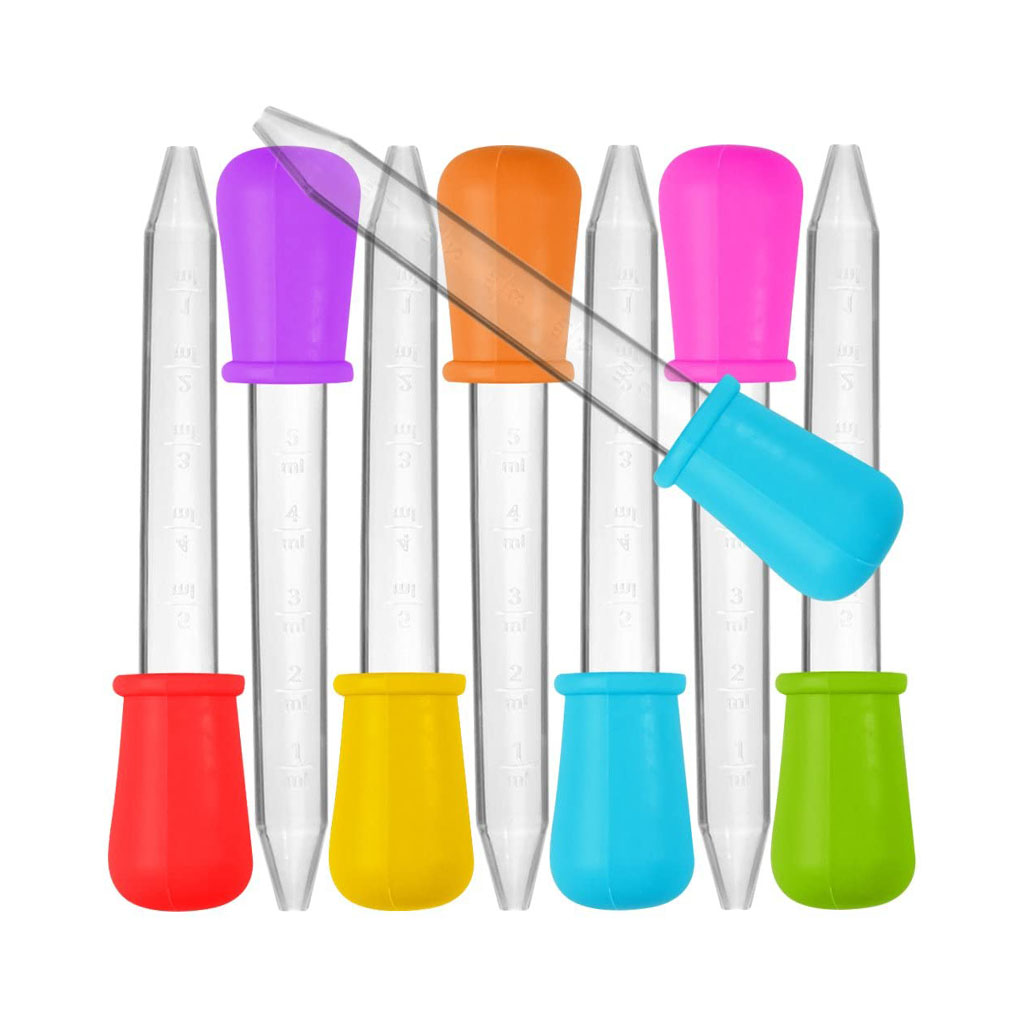 Pipeta cuentagotas de plástico de silicona pequeña de 5ml, medicina de alimentación, pipeta líquida para ojos y orejas, cuentagotas, suministros para experimentos de laboratorio escolar