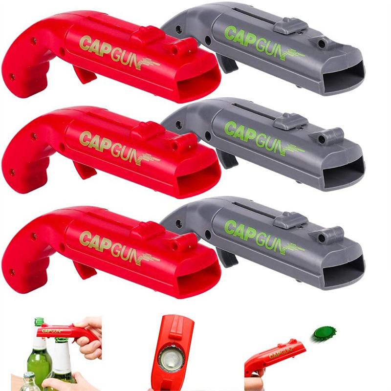 Bouchon pistolet ouvre-bouteille De bière bouchon volant lanceur tireur outil De Bar De fête cadeau Abridor De Garrafa jeu De boisson outil De cuisine Gadgets