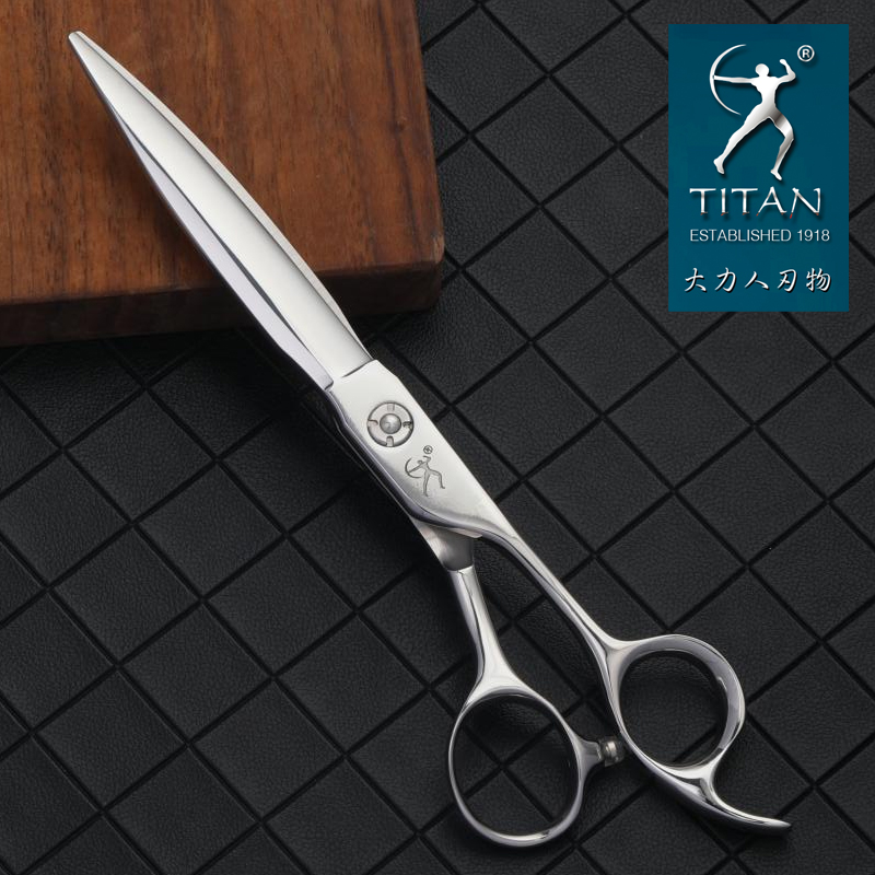 Gunting Rambut Profesional TITAN, Gunting Potong 7 Inci, Alat Salon Barber Baja Tahan Karat VG10 Jepang