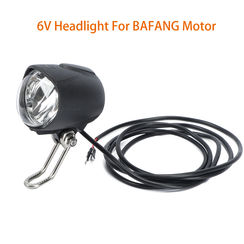 Bicicleta elétrica LED 6V farol, lanterna à prova d'água, luz EBike para BAFANG Mid Drive Motor