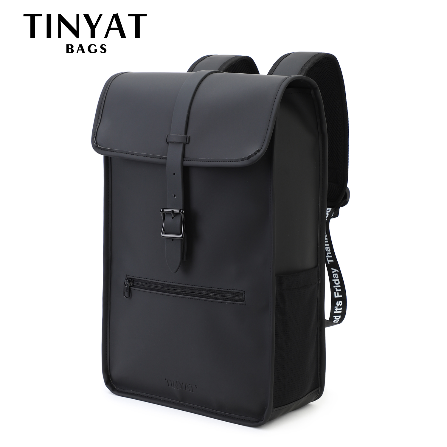 TINYAT-mochila de cuero para ordenador portátil para hombre, morral de viaje impermeable para la escuela, senderismo, 14 y 15 pulgadas, novedad