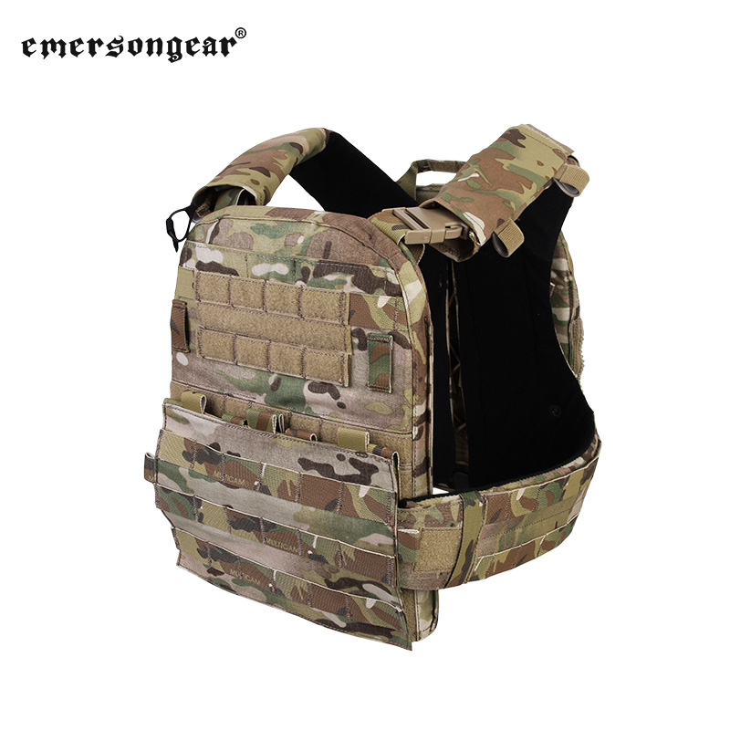 Portaplacas adaptativo Emersongear para chaleco de caza MVS, versión pesada, sistema Molle, para camping, entrenamiento y combate, de nailon.
