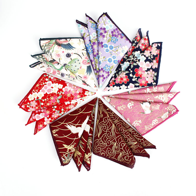 Lenço de algodão Paisley floral para homens Quadrados de bolso, moda, toalhas vintage, impressão Hanky, 25x25cm, novo