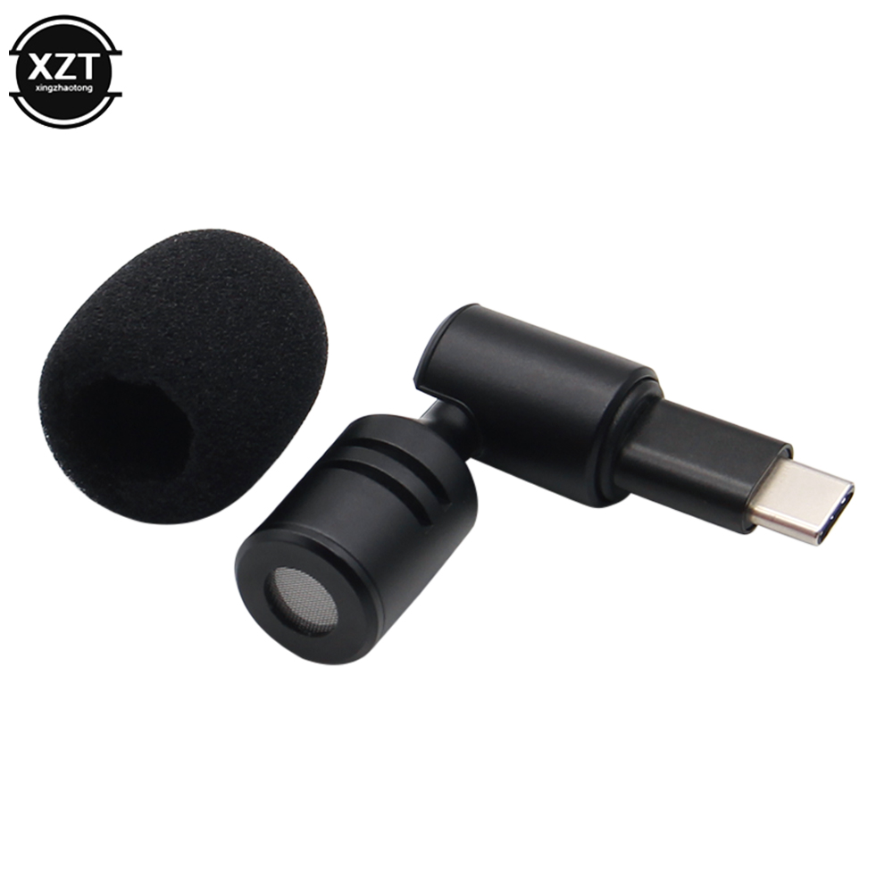 Mini Microphone Portable 3.5mm stéréo type-c flexible pliable sans fil pour caméras de téléphone ordinateur Portable enregistrement sur PC