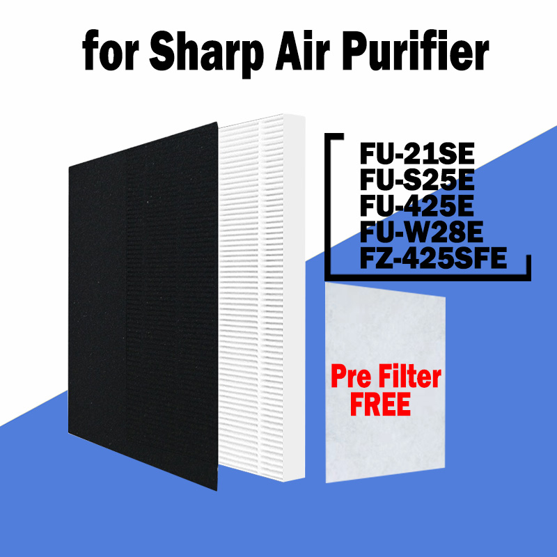 FZ-425SEF Hepa Filter Penggantian dan Karbon Kapas untuk Sharp FU-W28E FU-425 340*325*20Mm/4Mm