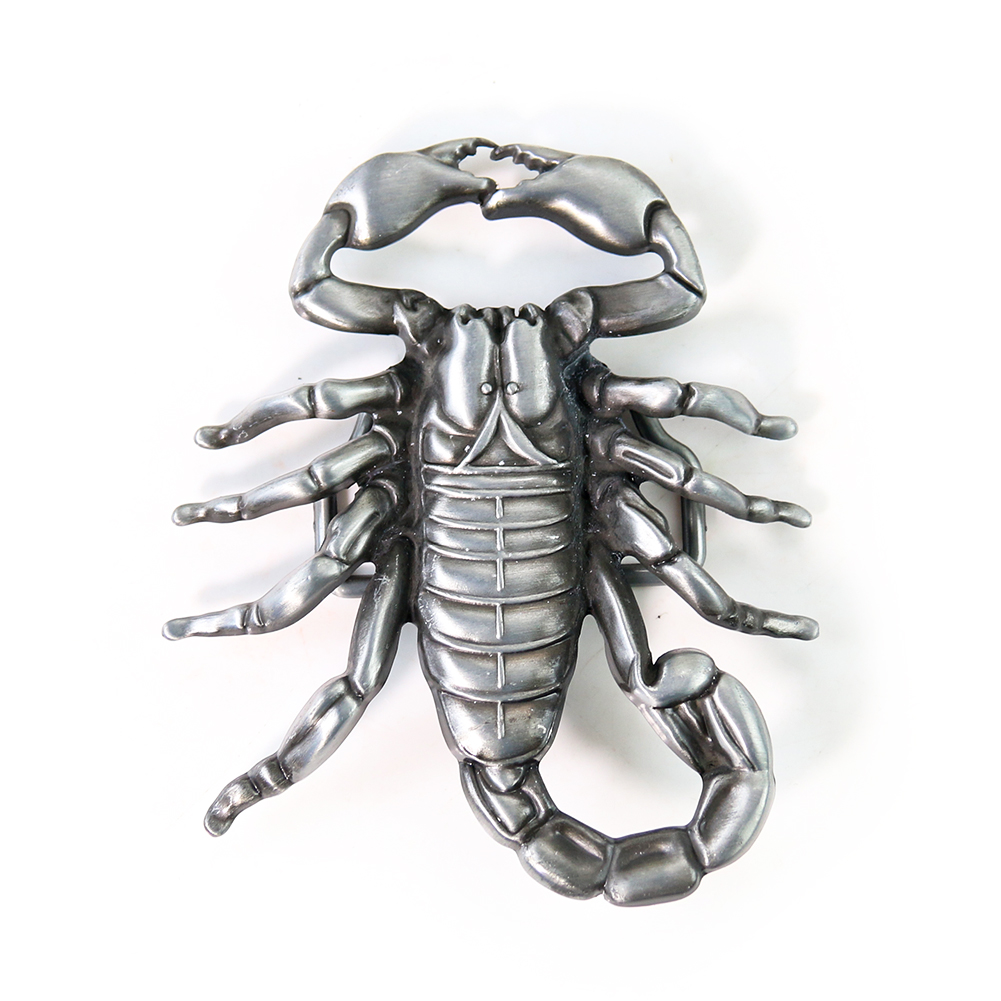 Hebilla de cinturón de cuero del rey Escorpión de aleación de Zinc, artesanía de cuero de declaración occidental, accesorio de correa de vaquero para hombre