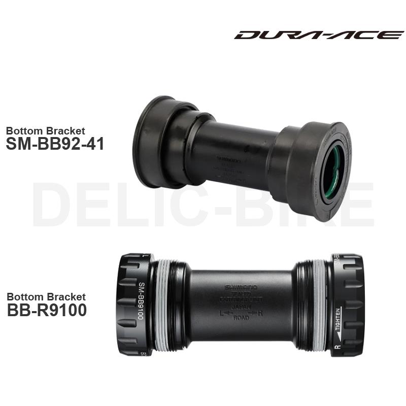 Shimano DURA-ACE R9100 Bawah Bracket-SM-BB92-41 Tekan Fit 86.5 Mm Shell Lebar dan BB-R9100 Threaded 68/70 Mm Bagian Asli