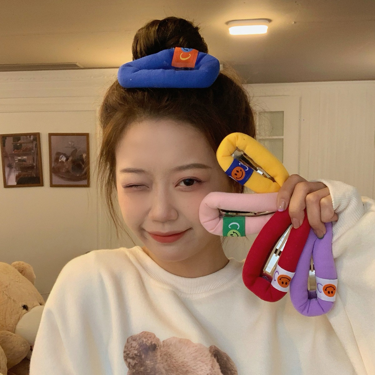 Ruoshui Frauen Mädchen Große Schwamm Haarnadeln Mädchen Einfache Haar Clips Mode Seite Clip Haar Zubehör Hairgrip Barrettes Kopfbedeckung