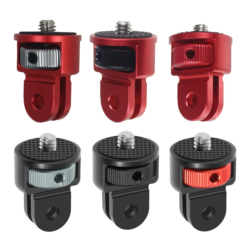 Ze stopu aluminium 1/4 cal śruba Adapter do trójnogu 360 obracanie uchwyt do montażu dla Go Pro 10 9 Insta-360 jeden akcesoria do aparatu