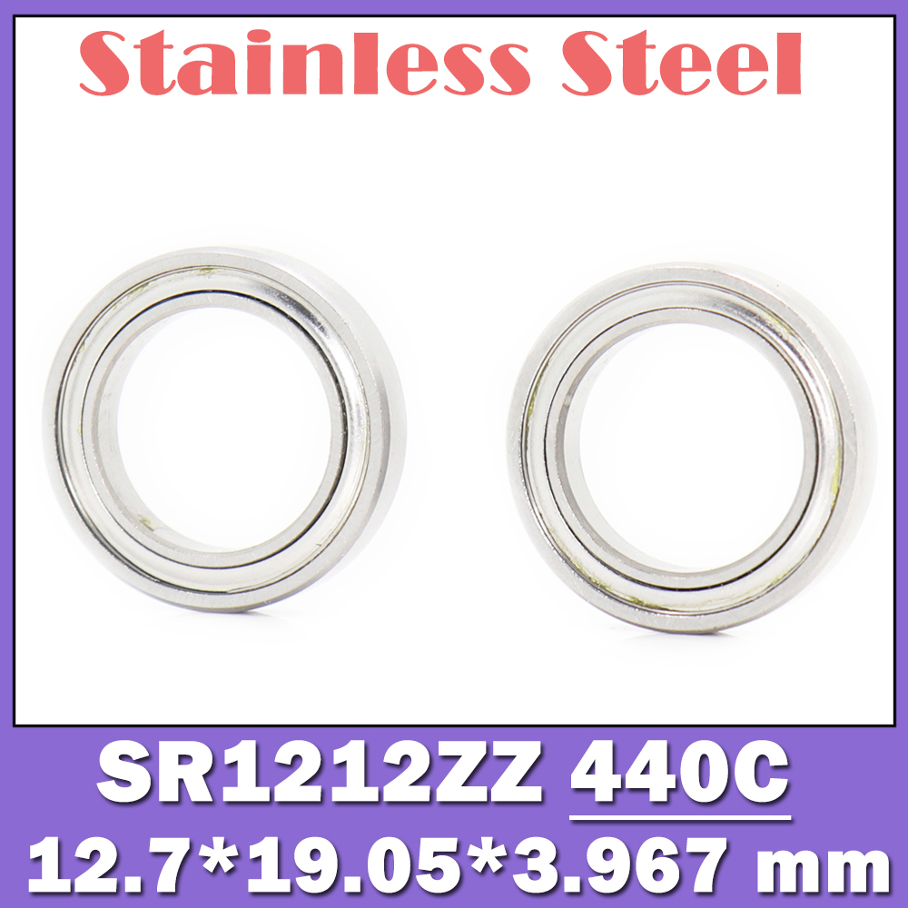 SR1212ZZ 12.7*19.05*3.967Mm (2 Buah) Bantalan Bola Baja Tahan Karat SR1212 S R1212 SR 1212 CB untuk Memancing Sepeda