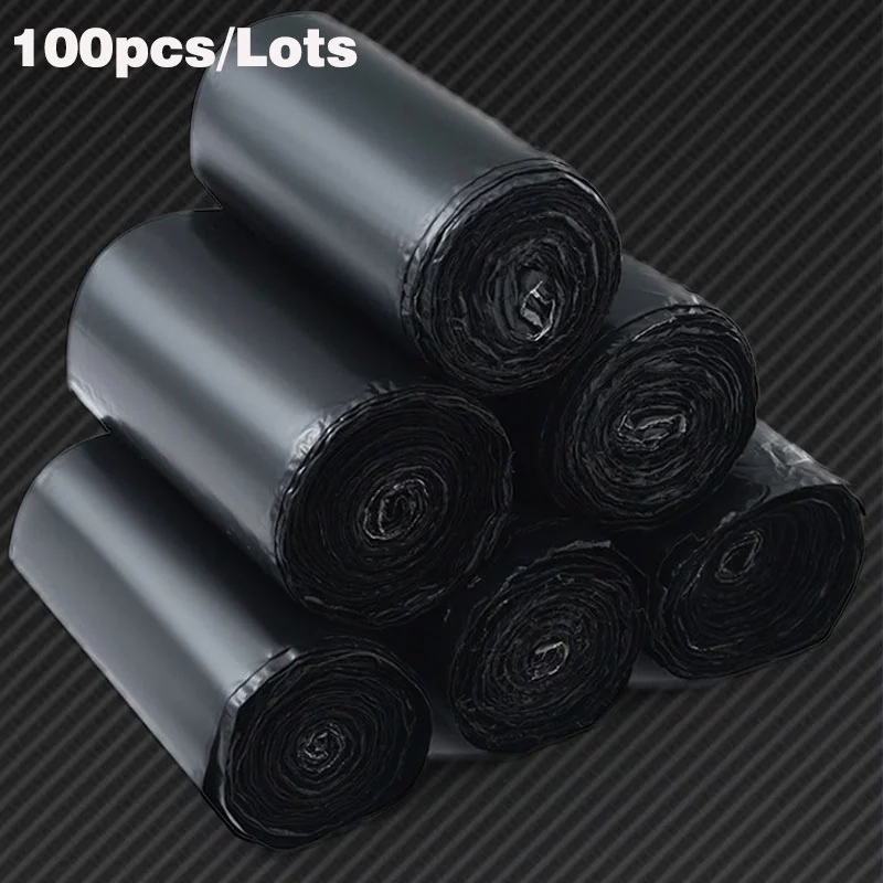 INPLUSTOP 100 Cái/lốc Nhựa PE Bao Thư Gửi Thư Túi Đen Poly Túi Bảo Quản Tự Dính Dấu Bưu Chính Poly Bưu Phẩm Đóng Gói Túi