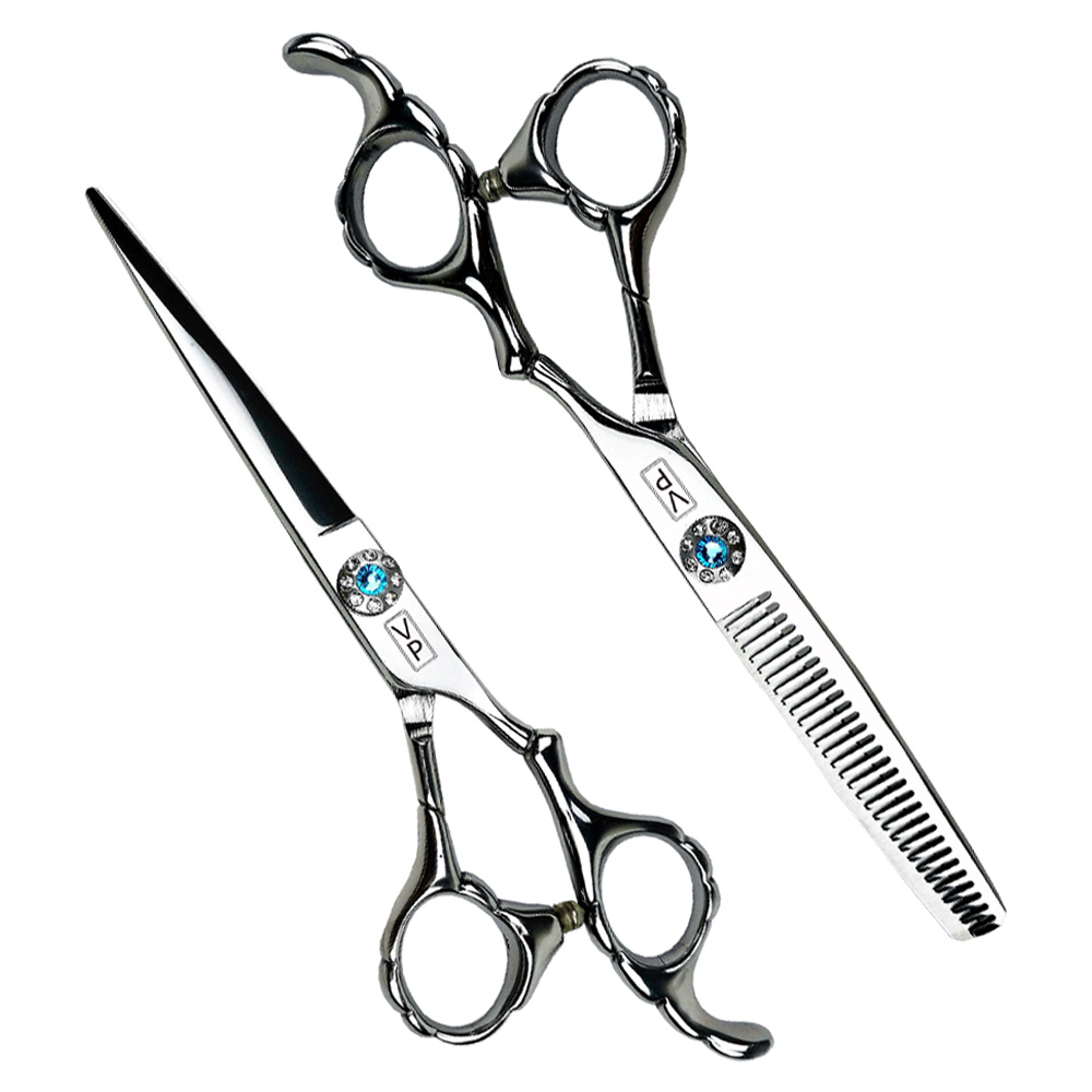 Juego de tijeras de corte de pelo para hombres, tijeras profesionales de peluquería, herramienta de estilismo de adelgazamiento, tijeras de corte de pelo de 6 pulgadas