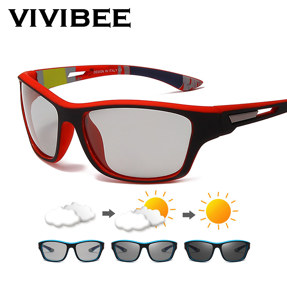 Fietsen Meekleurende Zonnebril Sport Mannen 2026 Gepolariseerde Vrouwen Kleur Veranderende Bril Outdoor Klimmen UV400 Brillen