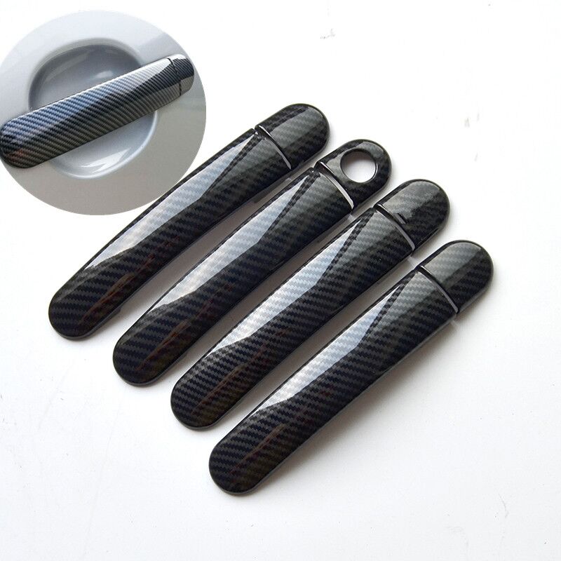 Do VW Golf 5 MK5 Volkswagen Golf V Rabbit 1K 2004-2009 Chromowana osłona klamki drzwi samochodowych z włókna węglowego Akcesoria do stylizacji Naklejka