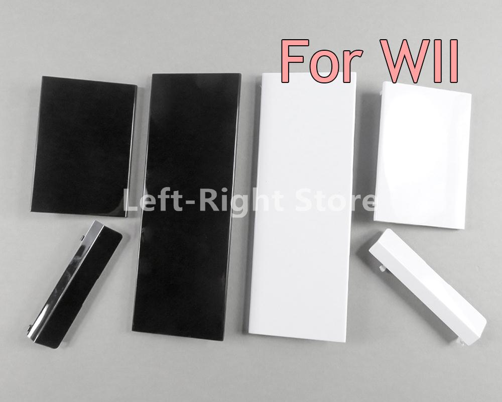 1 set PER WII Nuovo Sostituzione Bianco Nero Memeory Card Slot per porta Coperchio Coperchio 3 Parti Coperture per porte per Nintendo Nintend Wii Console