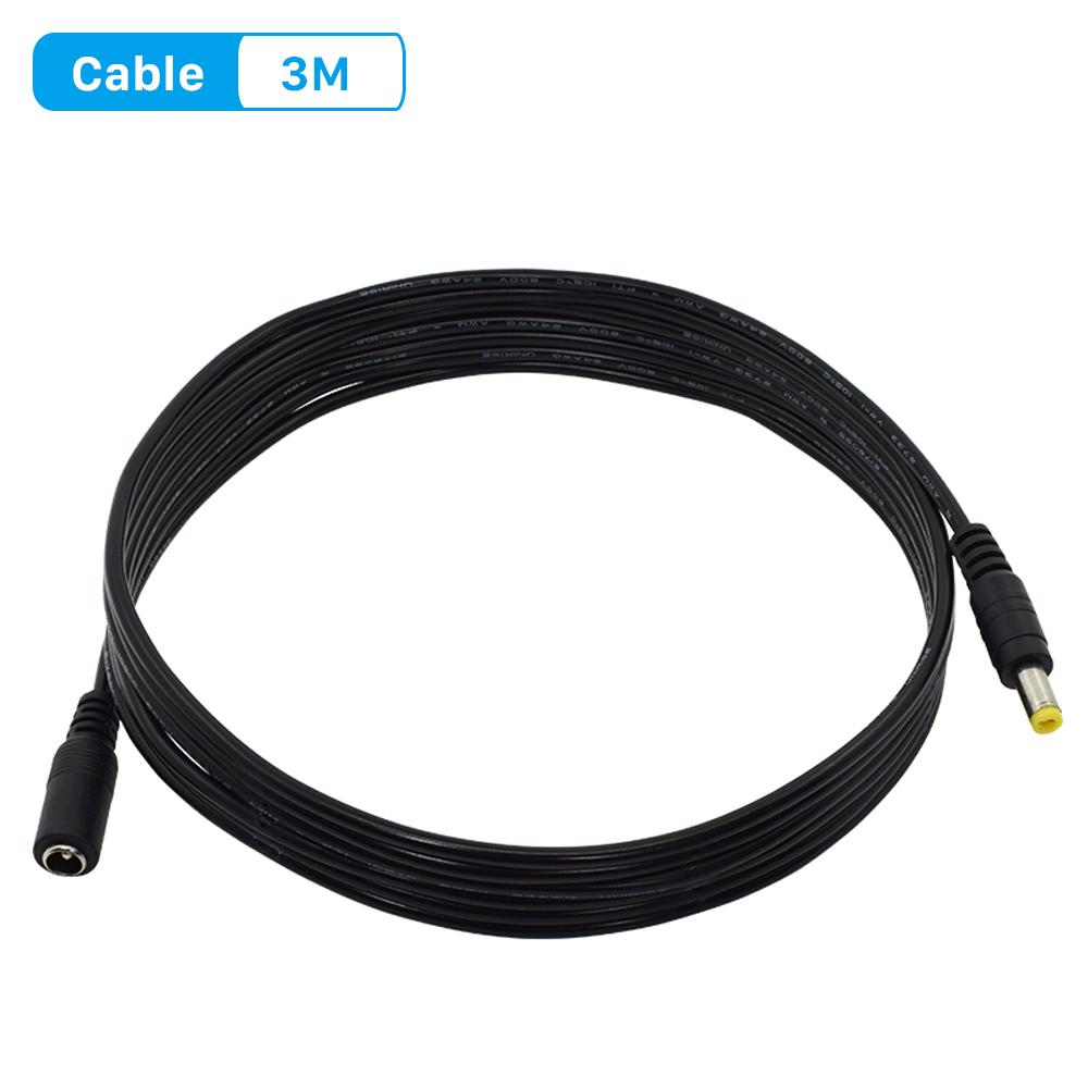 ANBIUX 1 pièces câble d'extension d'alimentation cc 3 mètres/10FT prise Jack à 5.5mm x 2.1mm prise mâle pour caméra de vidéosurveillance rallonge 12 volts
