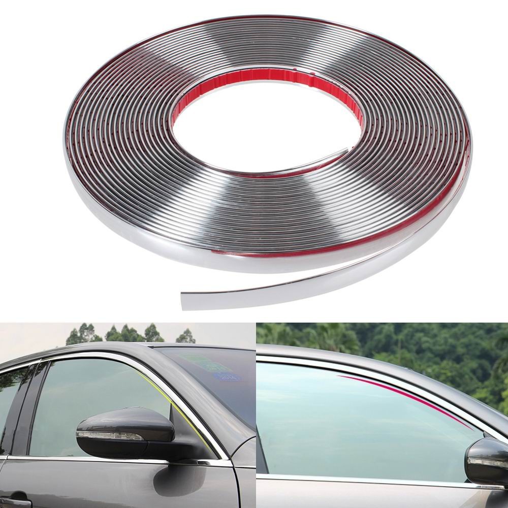 Bande de protection pour pare-choc chromé de voiture 13M, garniture Flexible, moulage, autocollant, 6MM, 8MM, 12MM, 15MM, 20MM, 30MM