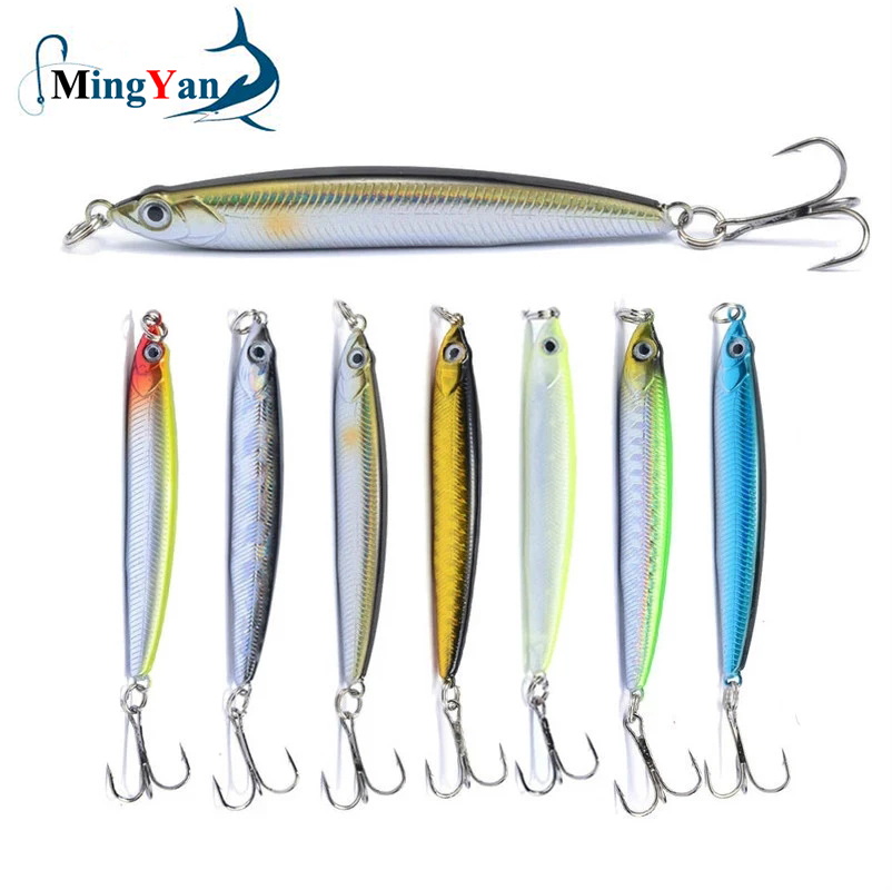 1 pz di Alta Qualità Thrill Stick Richiamo di Pesca 7 cm 10g Affondamento Matita Lunga Casting Shad Minnow Esca Artificiale Luccio esche