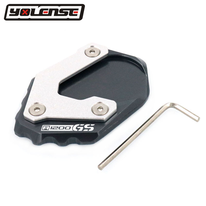 Per BMW R1200GS LC R1200 GS Adventure 2014 2015 2016 Moto Cavalletto Piede Laterale Estensione Pad Piastra di Supporto Ingrandire Stand
