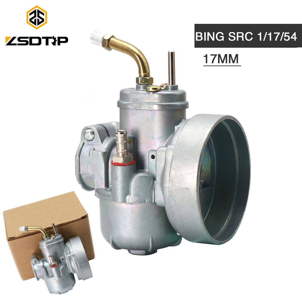 ZSDTRP untuk BING Karburator 17Mm BING Moped Karburator untuk BING SRC 1/17/54 PUCH KREIDLER FLORET/LH/LF TUNTURI untuk 50/60cc Moped