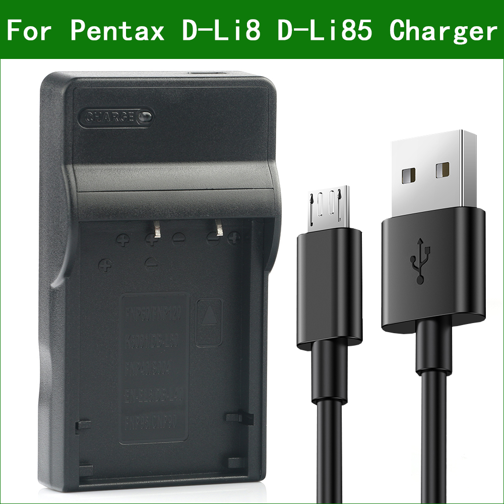 D-Li8 D-Li85 Battery Charger For Pentax Optio A10 A20 A30 A40 E65 L20 S S4 S5i WPi SVi S5z S6 S7 SV T10 T20 W10 W20 WP X S5n S4i