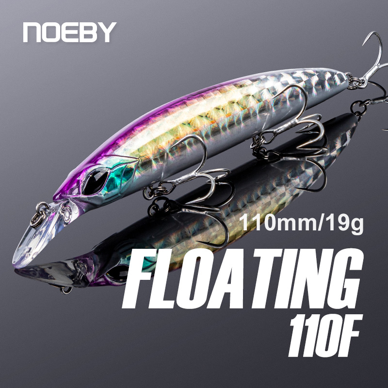 Noeby Jerkbait méné leurre de pêche 110mm 19g flottant Wobbler longue coulée appâts durs artificiels pour bar de mer truite leurre de pêche