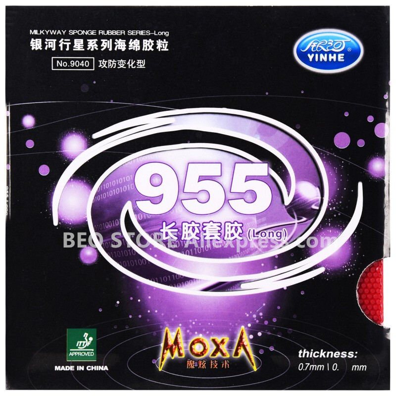 YINHE 955 Noppen, lange Verteidigungskontrolle, Original Galaxy Pips, langer Tischtennis-Tischtennis-Schwamm aus Gummi