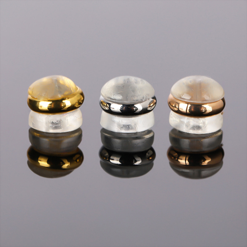 Bouchons de boucles d'oreilles en Silicone, ronds et souples, en cuivre, pour bricolage, fabrication de bijoux, 20 pièces/lot