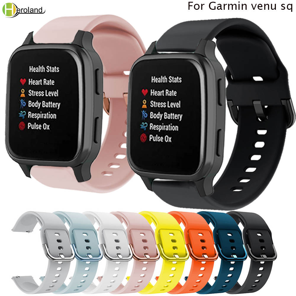 Bracelet de montre coloré pour Garmin venu sq SQ2, 20mm, impression, en Silicone, pour Huami Amazfit GTS 4 3 2 Mini