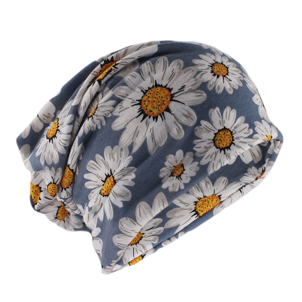 Neue Mode Frauen Floral Frühling Herbst Warme Nette Dame Mützen Skullies Casual Dance Outdoor Schal Hüte Mädchen Baumwolle Gorras Verkauf