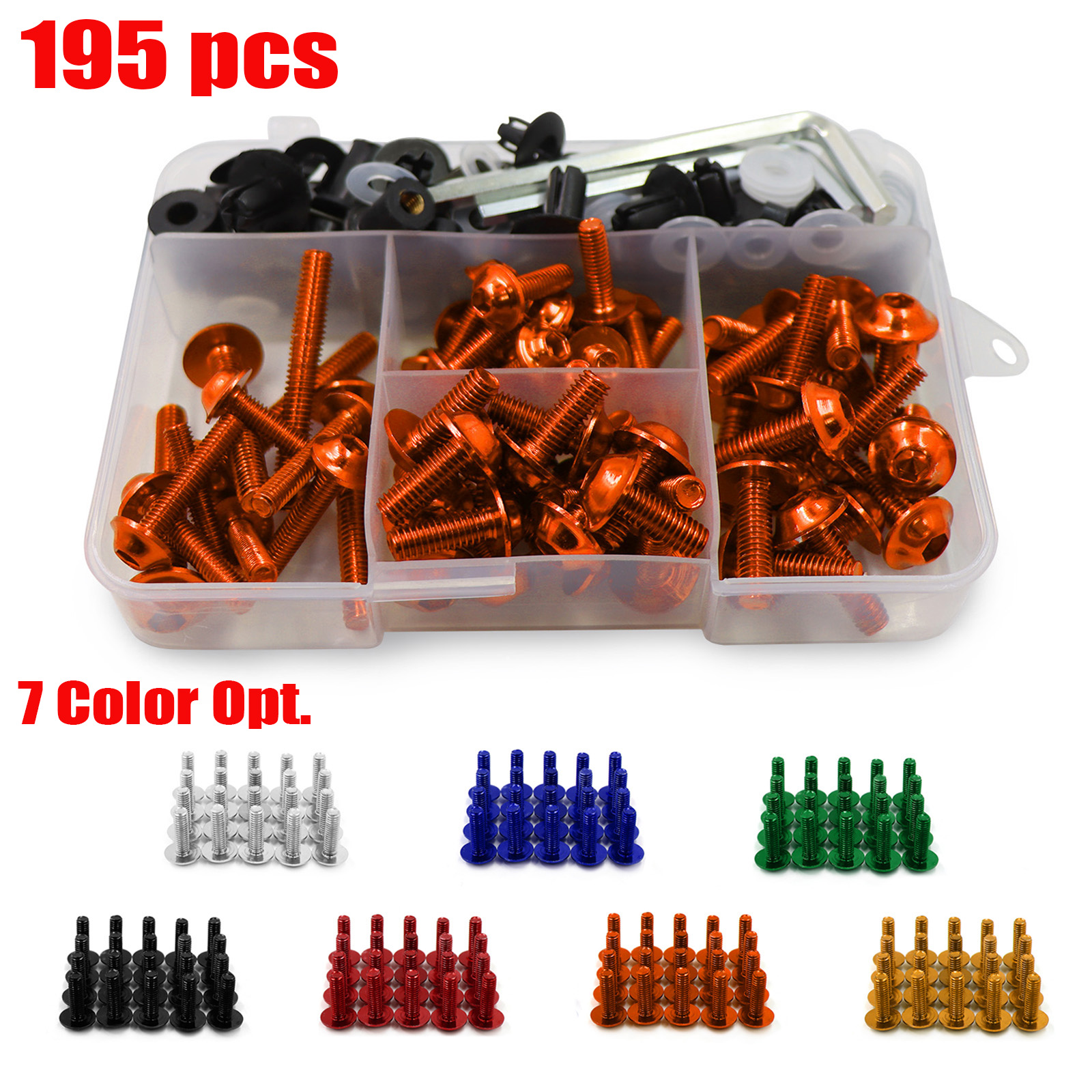Kit de tornillos de carenado completo para YAMAHA YZF R1 R1M R15 R25 R3 R6 R125 R15 R25 para HONDA YAMAHA YZ SUZUKI Pit Dirt Bike