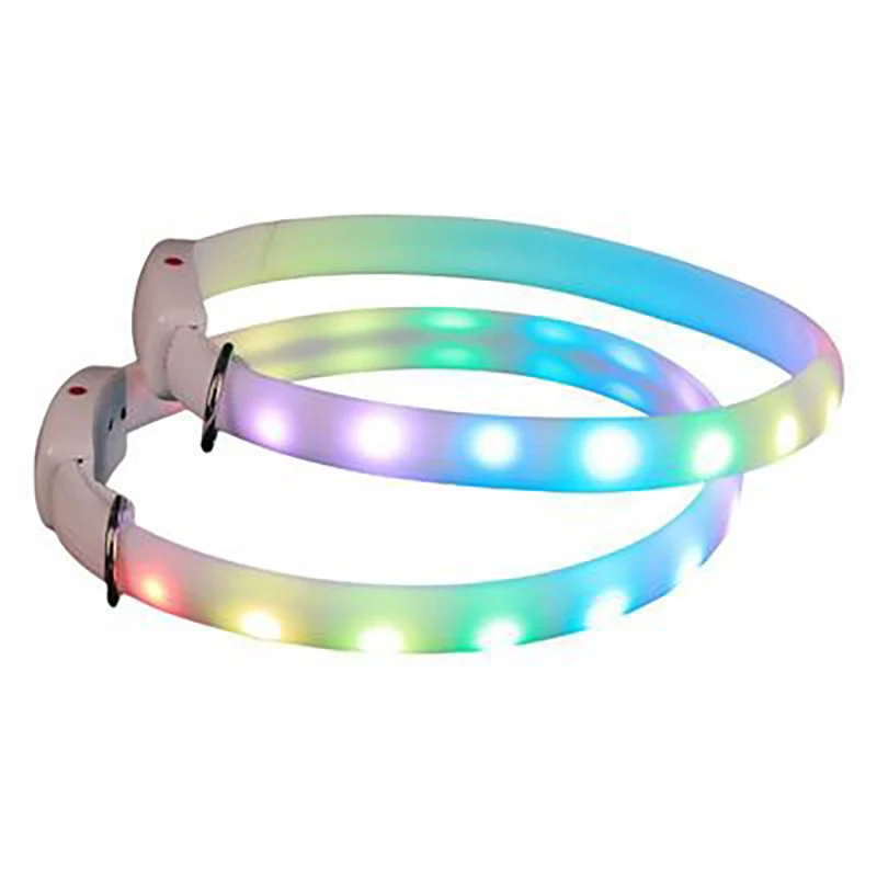 D klamra USB akumulatorowa obroża dla psa LED Light bezpieczeństwo w nocy świecąca obroża dla zwierząt domowych świecący migający naszyjnik zapobiegające zgubieniu uprzęży