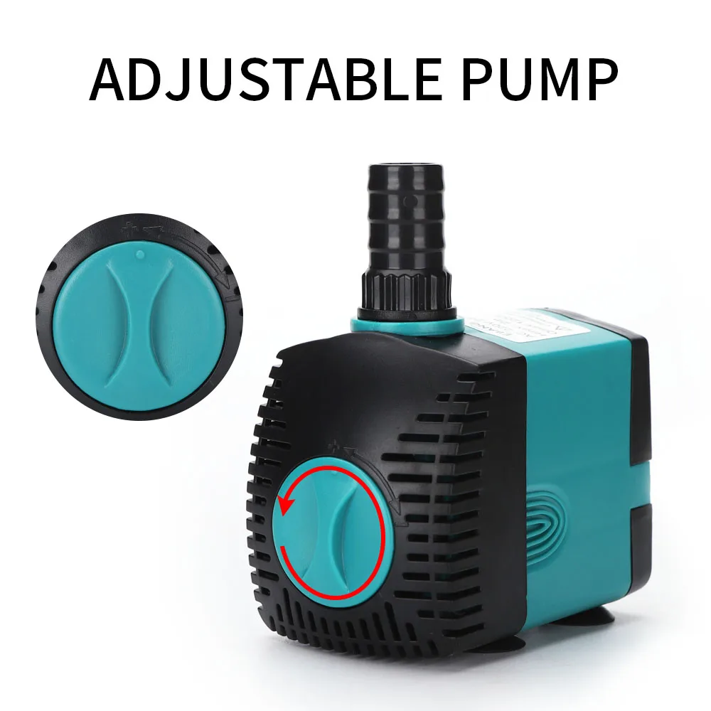 3-60W ultra-ciche zatapialne pompa wodna fontanna staw rybny woda akwariowa pompa filtr do akwarium pompa fontannowa 220V-240V/110V