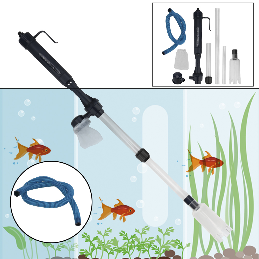 Removedor de resíduos filtros ferramentas aquário tanque de peixes tubo filtro sucção a vácuo bateria operado bomba mudança água cascalho ferramenta mais limpa