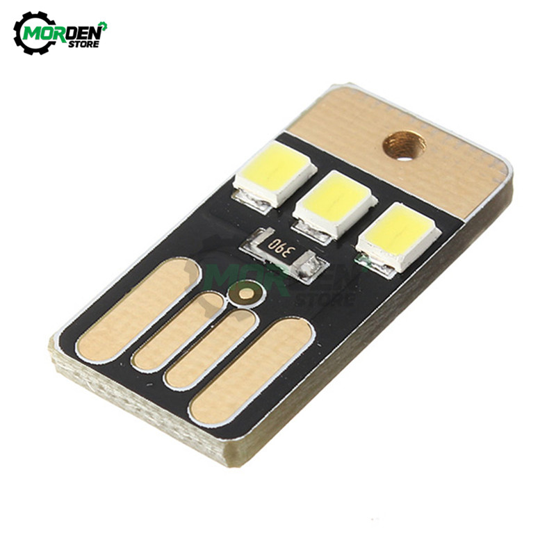 Minillavero de luz LED de bolsillo para ordenador portátil y PC, llavero de luz nocturna de 0,2 W, 5 piezas