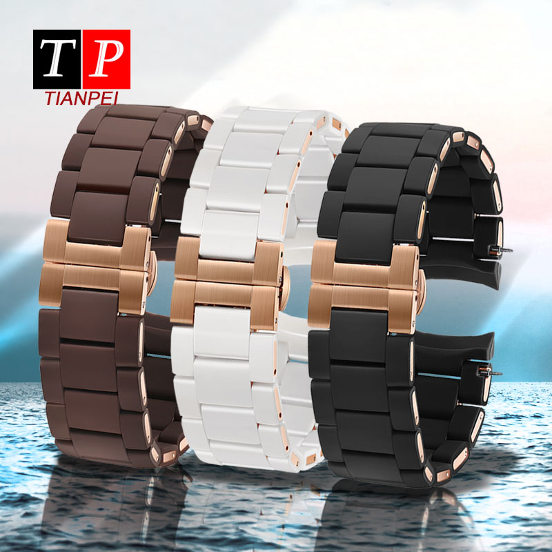 Tali Jam Tangan Baja Berlapis Silikon Modis untuk Armani AR5890/5891/5906/5905 Gelang Ganti Tali Jam Tangan Karet Khusus Tahan Air