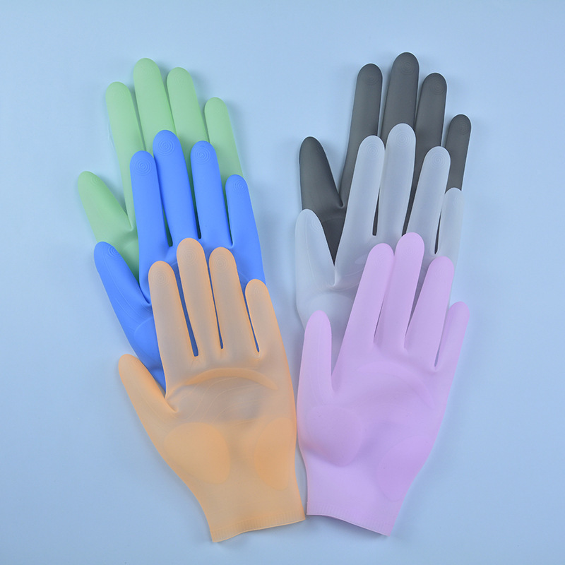 ครัวบ้าน Reusable ซิลิโคนถุงมือทำความสะอาดฉนวนกันความร้อนถุงมือล้างจานหล่อเครื่องประดับ Mitten
