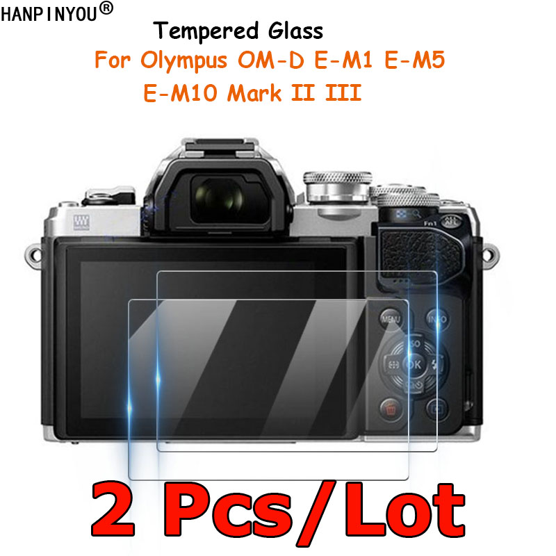 2 Teile/los Für Olympus OM-D E-M1 E-M5 E-M10 Mark II III Gehärtetes Glas Kamera Screen Protector Schutz Film Schutz