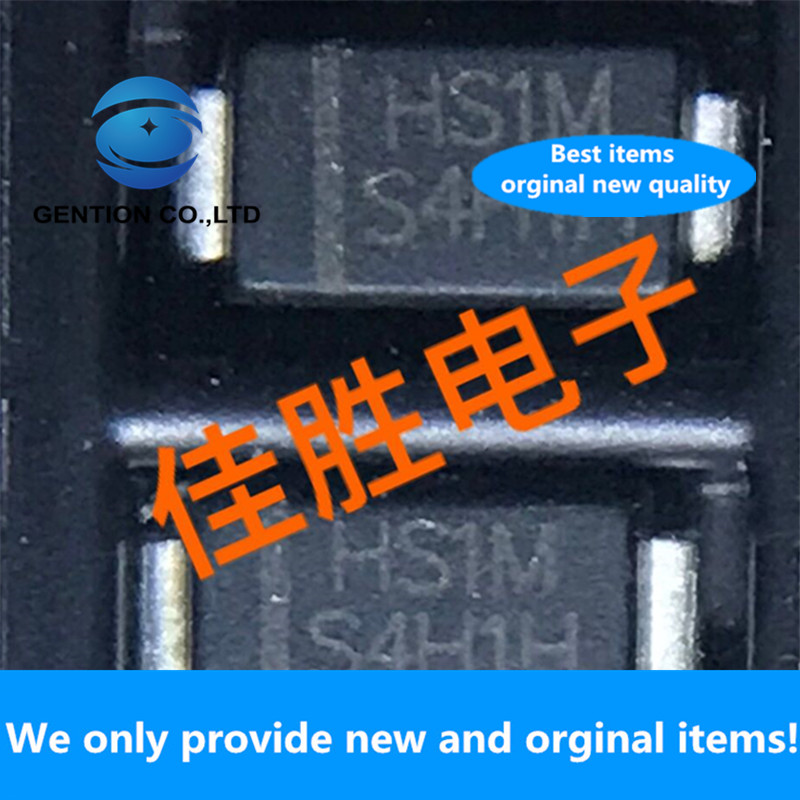 50 Pcs 100% Nieuwe Originele 1A1000V Hoogspanning Ultra Snel Herstel Diode DO214AC Zeefdruk HS1M