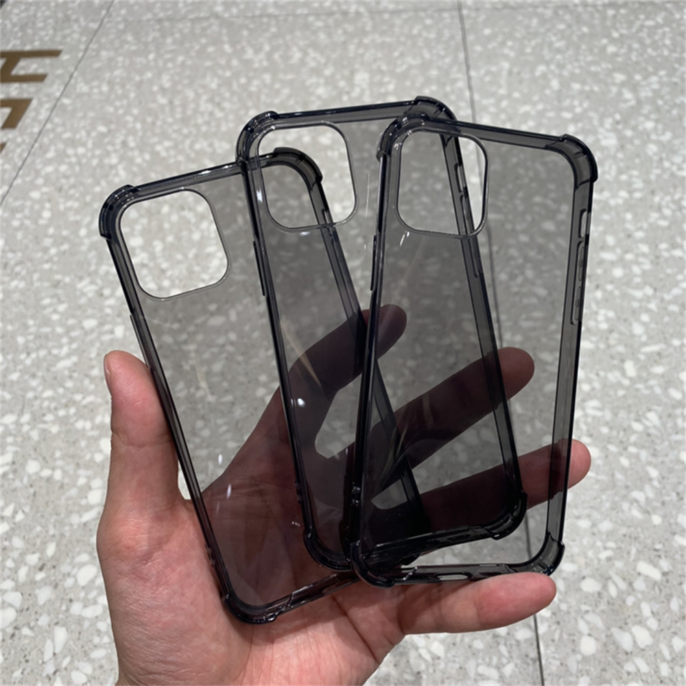 Wysokiej jakości przezroczyste czarne miękkie etui TPU na iPhone 17 16 Pro Max 15 14 Plus 13 12 11 Mini X XS Przezroczysta, odporna na wstrząsy tylna obudowa