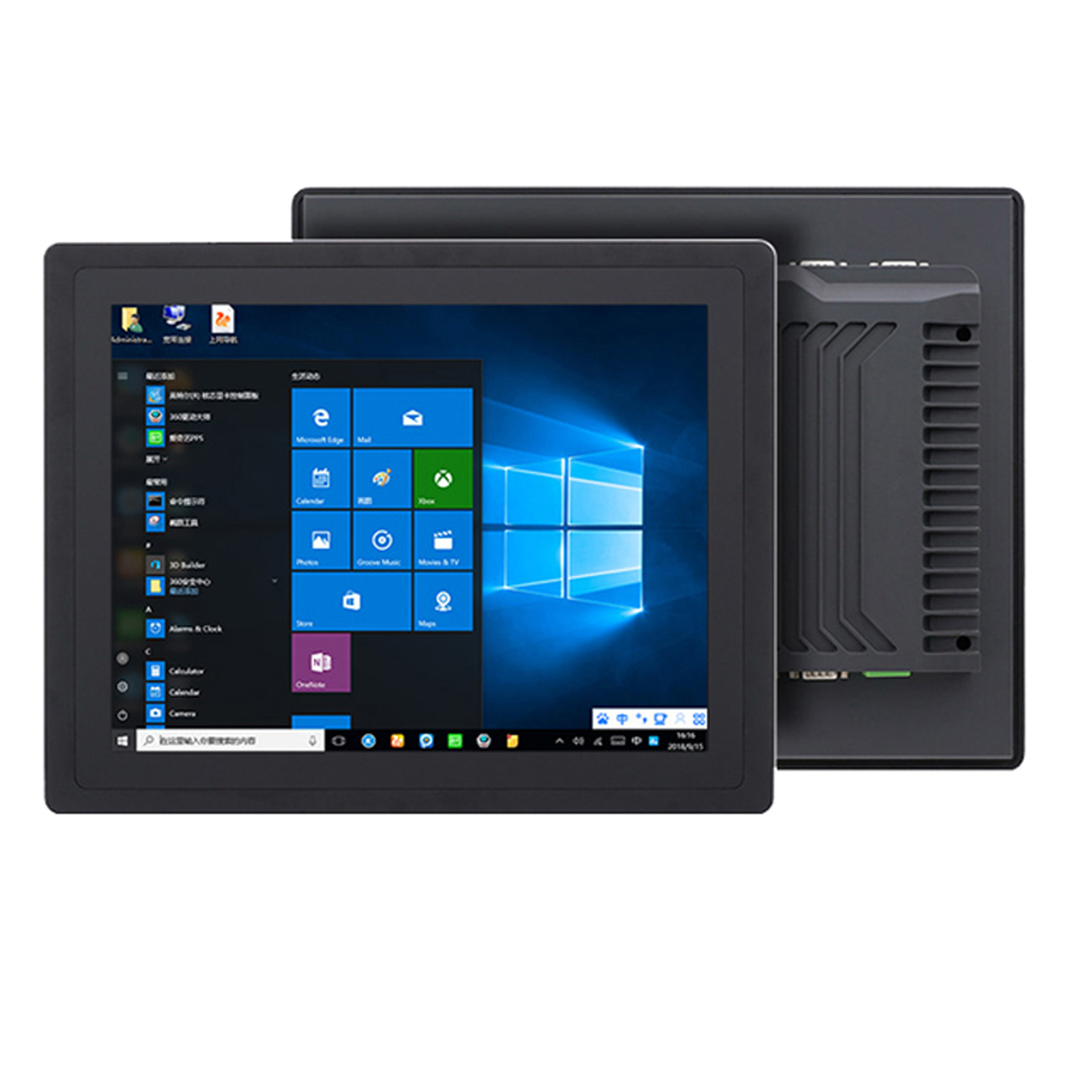 10 12 15 pulgadas panel industrial pc tableta todo en uno pc con pantalla táctil capacitiva WiFi incorporado win10 pro 1024x768