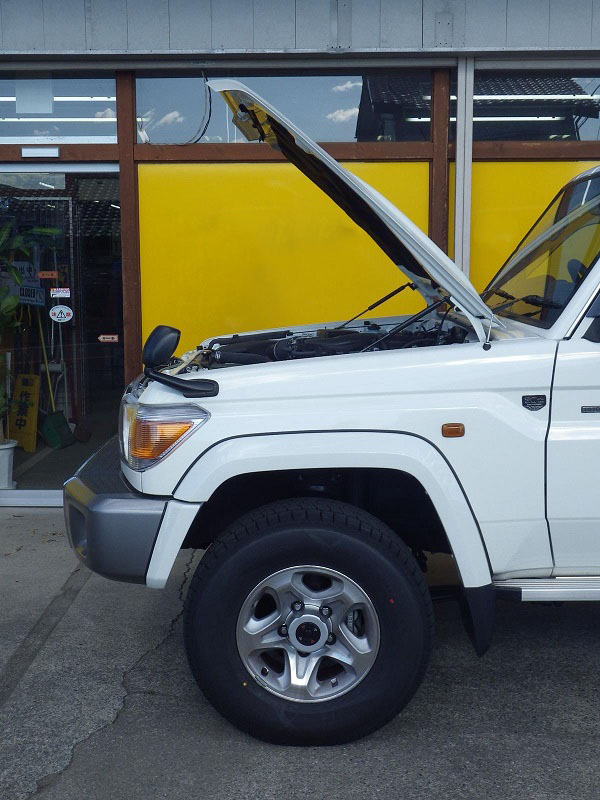 Untuk 1984-2004 Toyota LAND CRUISER GRJ76K Depan Hood Bonnet Mengubah Gas Struts Serat Karbon Musim Semi Damper Lift Penopang absorber