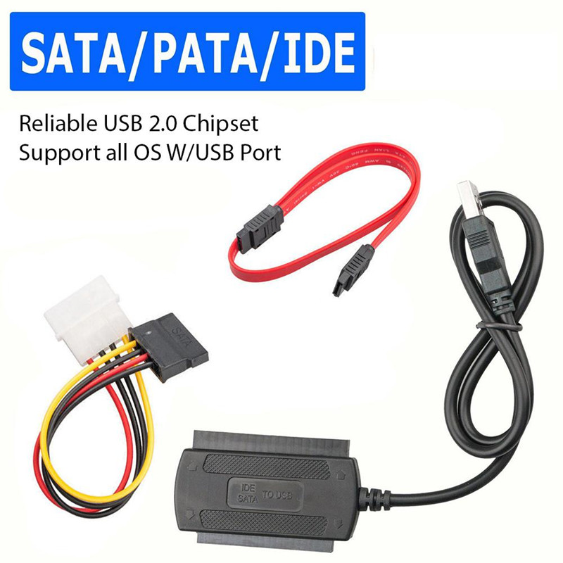 Конвертер адаптера жесткого диска USB 2.0 в IDE SATA S-ATA 2.5 3.5 HD HDD