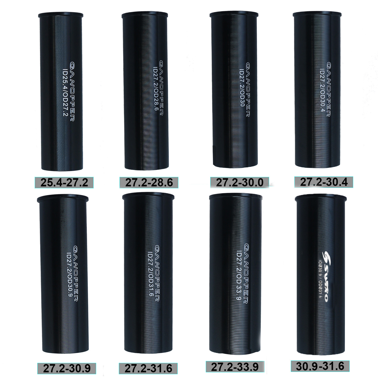 Rowerowa sztyca podsiodłowa podkładka redukcyjna tuleja rowerowa sztyca podsiodłowa Adapter konwerter 22.2 25.4 27.2/28.6/30/30.4/30.9/31.6/31.8/33.9/34.9/36