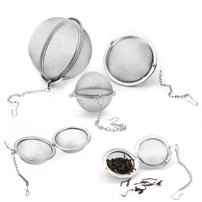 Boule de thé à épices en acier inoxydable, infuseur à thé, sphère de verrouillage, passoire à maille, filtre à thé, outils de cuisine, 5 pièces ~ 1 pièces