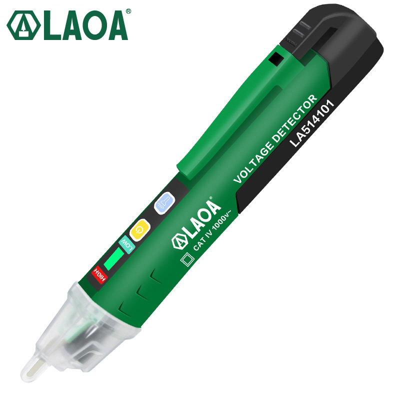 LAOA-medidor de voltaje, sonda de inducción, detectores de pluma, Sensor eléctrico inteligente sin contacto, bolígrafo probador, herramienta de electricista de corriente de 90-1000V