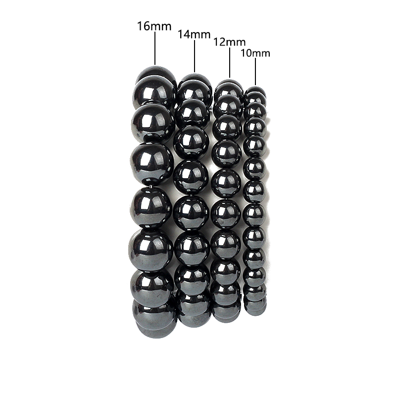Bracciale con perline magnetiche di ematite di moda da uomo Natura 4-20mm Braccialetti con pietre di energia curativa Reiki per le donne Proteggi gioielli sanitari