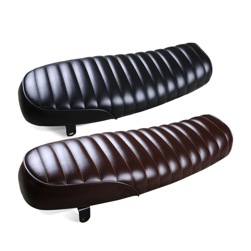 Bantalan jok sepeda motor Retro, bantalan jok sepeda motor Retro universitas, tahan air, kafe, Vintage, pembalap, Gel datar 64cm