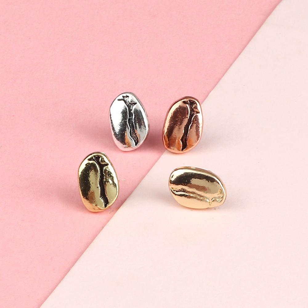4-kleurige metalen koffieboon broches vintage koffie Bea pins rugzak revers pin badge punk koffie Aficionados sieraden barista cadeau